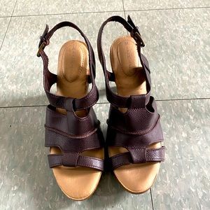 Brown Leather Sandals - Size 9